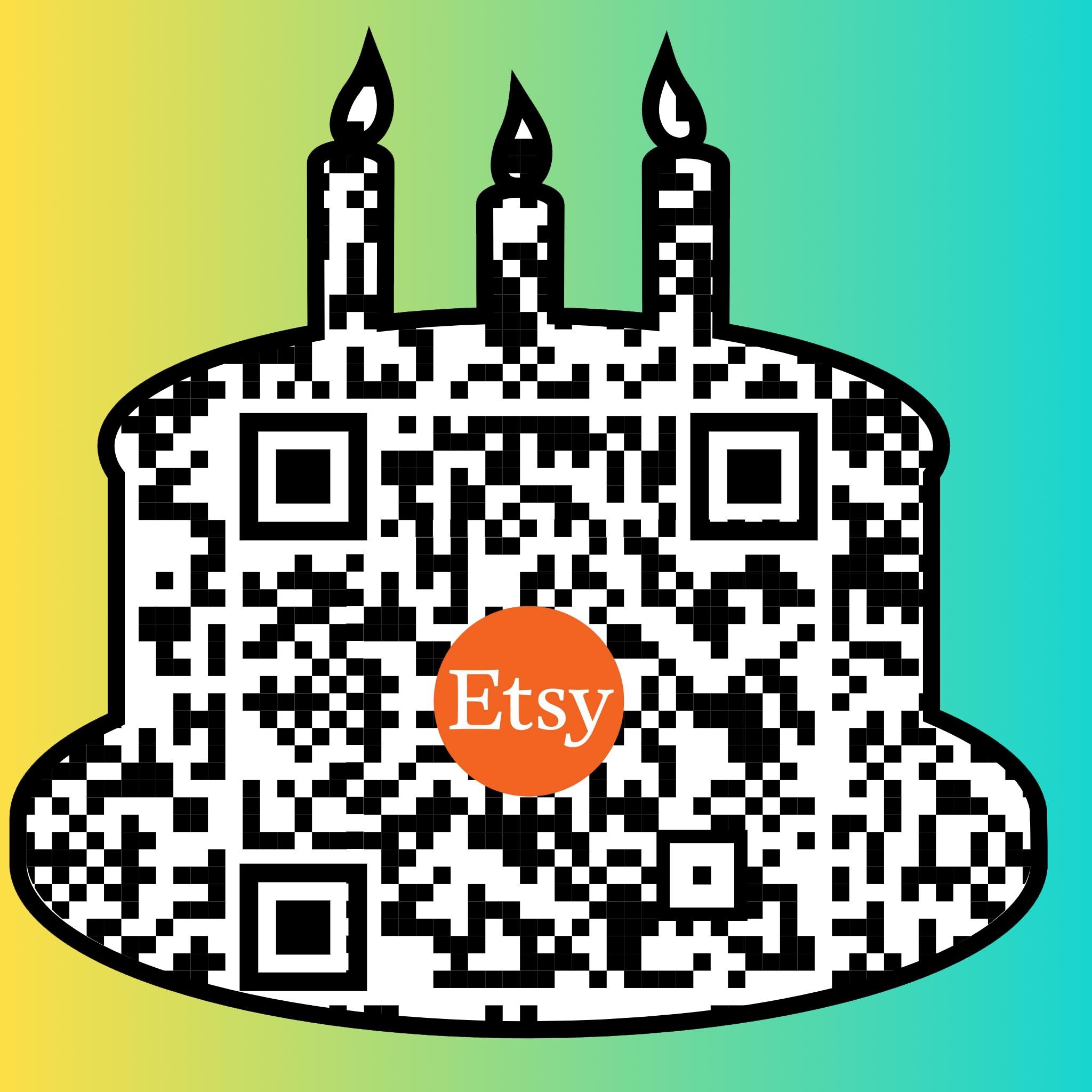 Custom Birthday Cake QR Code: Personalized Digital Download - Etsy