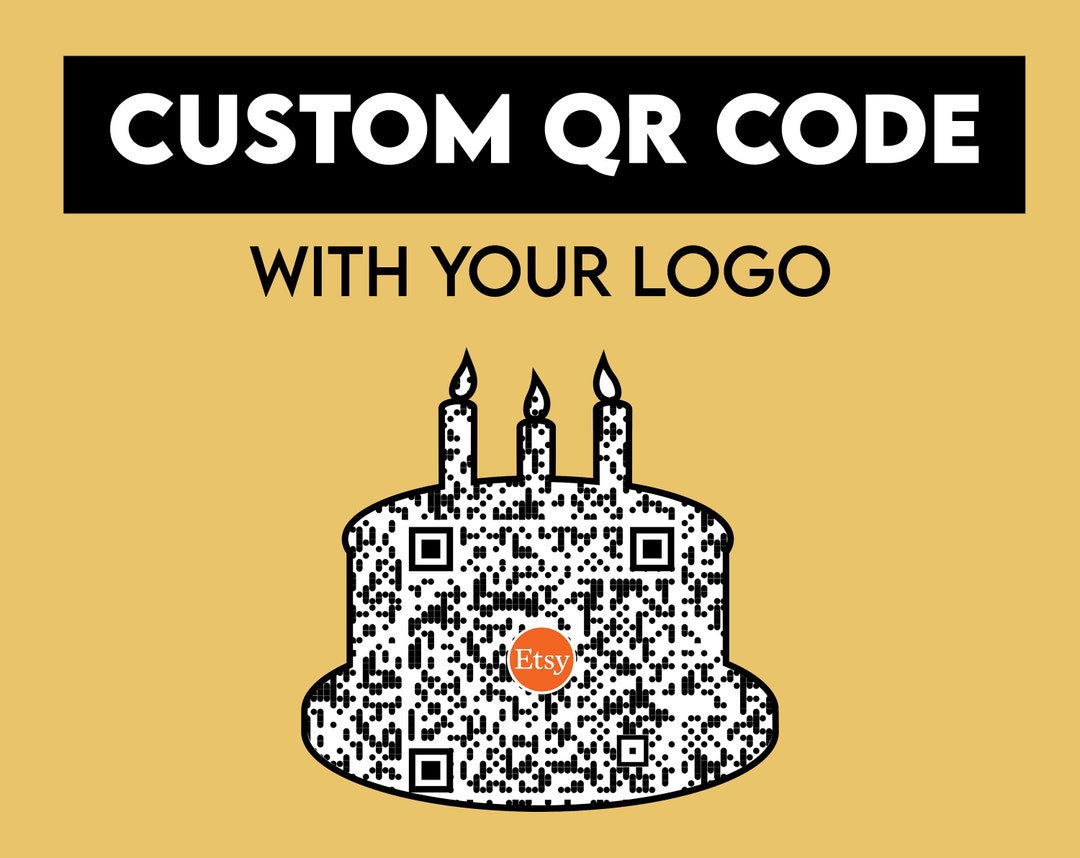 Custom QR Code in a Birthday Cake Shape Personalized Qr Code - Etsy