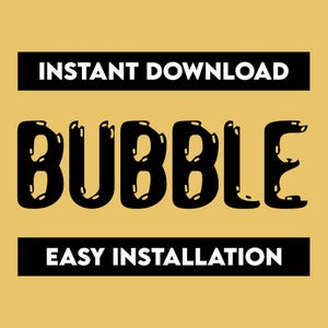 Bubble Font, Bubblegum Font, Bubble Letters, Bubble Alphabet, Cricut Font, Procreate Font, Goodnotes Font, Canva Font, Cool Font