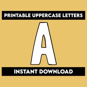 Printable Bulletin Board Letters, Printable Uppercase Letters, Outline Letters, Classroom Display Headers, Classroom Letter Set