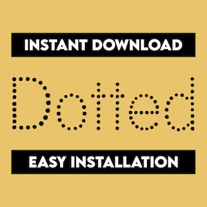 Fuente punteada, letras punteadas, alfabeto punteado, fuente de punto a punto, fuente para practicar la escritura, fuente escolar, fuente Cricut, fuente Procreate, fuentes geniales