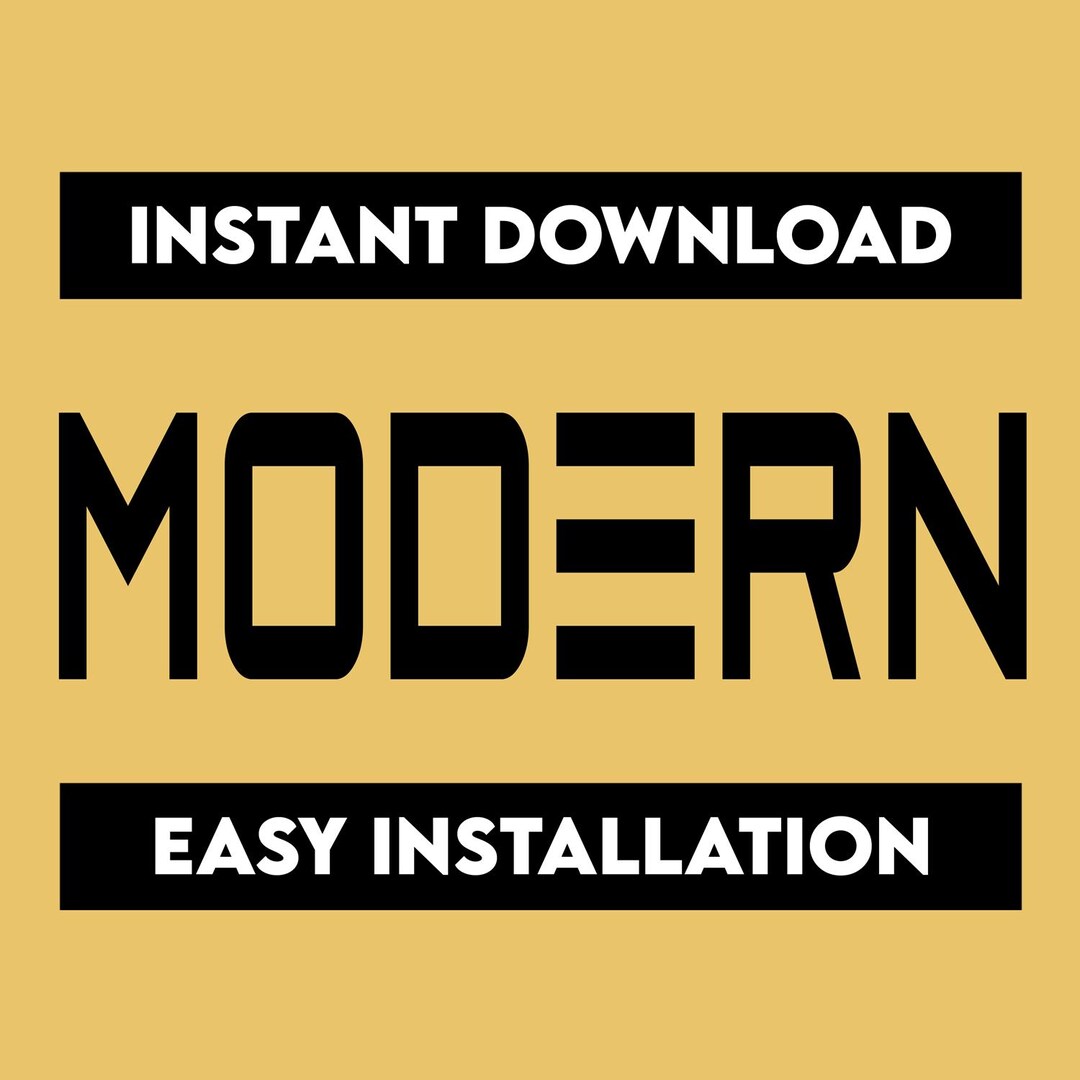 Modern Font, Modern Letters, Modern Typeface, Cricut Font, Procreate ...