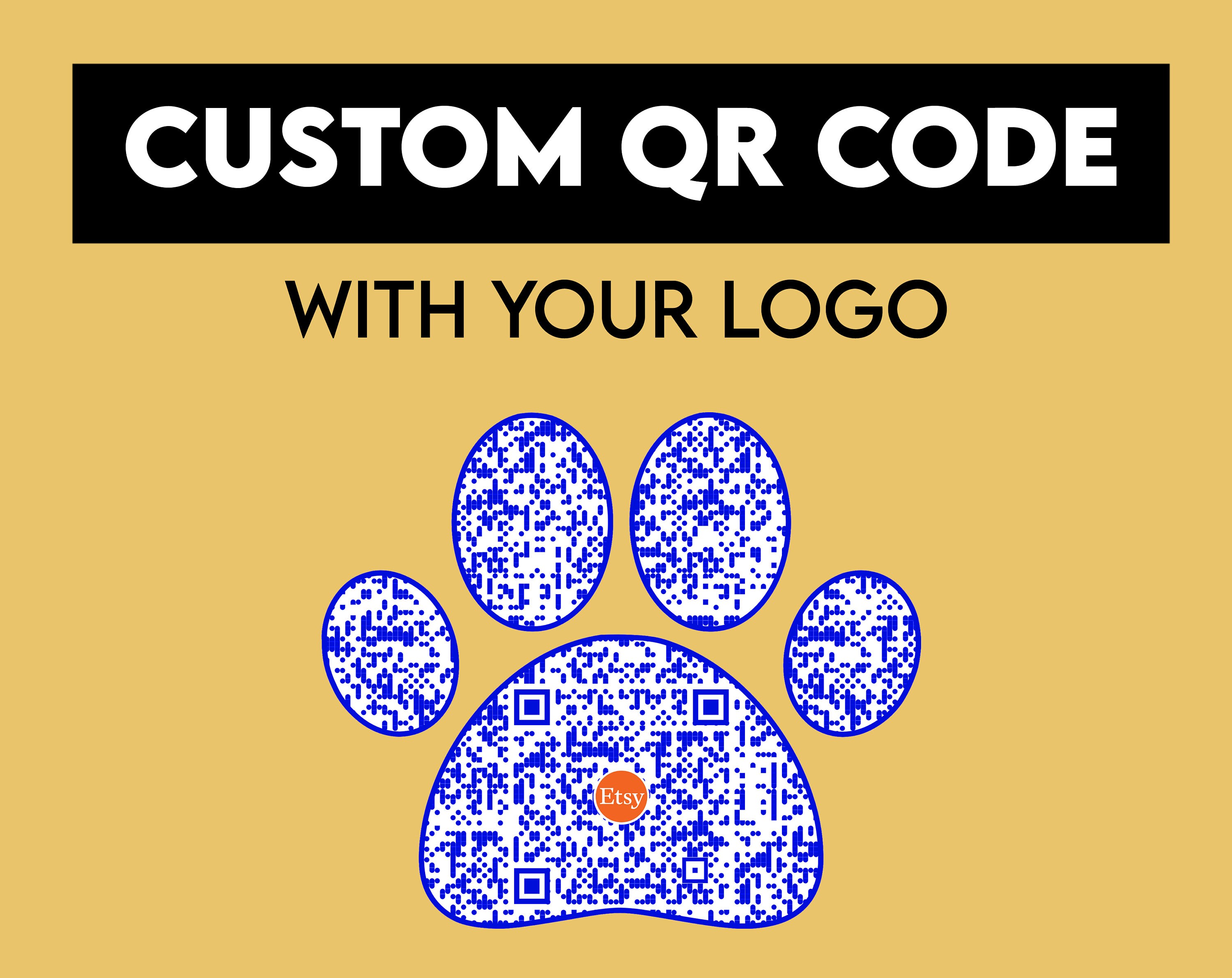 Custom QR Code in a Paw Shape, Customized Qr Code Generator, Digital Qr ...