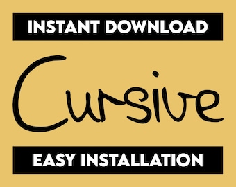 Cursive Font: Calligraphy Script, Handwritten Typeface (TTF File)