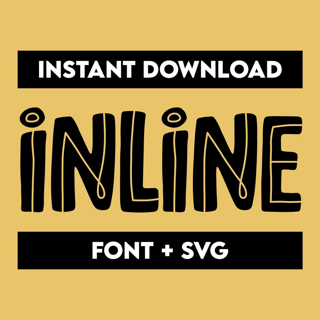 Inline Font Inline Vector Font SVG Fonts for Cricut ABC - Etsy New Zealand