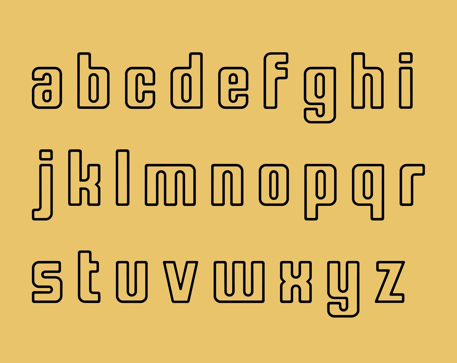 Outline Font, Outline Letters, Outline Alphabet, Cricut Fonts
