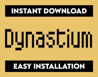 Fuente Dynastium Pixel: tipografía de videojuegos de 8 bits (TTF)