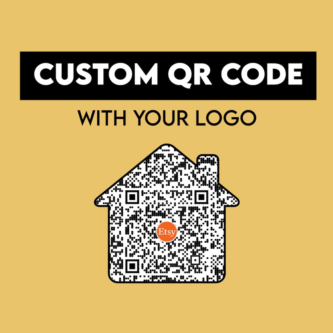 Custom QR Code in a House Shape, Customized Qr Code Generator, Digital