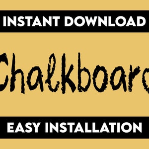 Chalkboard Font: TTF Alphabet for Cricut, Procreate (Digital Download)