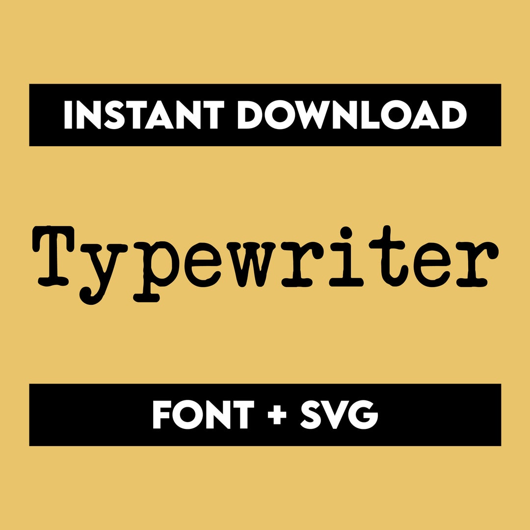 Typewriter Font Svg Vintage Font Svg Retro Font Svg Street Etsy