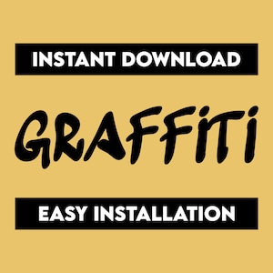 Graffiti Font, Graffiti Typeface, Street Font, Wall Art, Alphabet Letters, Cricut Font, Silhouette, Procreate, Display Fonts, Cool Fonts
