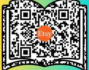 Custom QR Code in a Book Shape, Customized Qr Code Generator, Digital Qr Code, Scannable Qr Code Maker, Printable Qr Code, Personalizable
