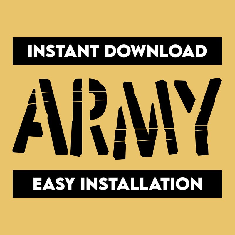 Army Stencil - Etsy