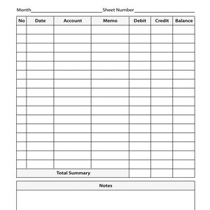 Printable Accounting Ledger Book for Bookkeeping Accounting Ledger Log Printable Accounting Ledger Book for Bookkeeping Accounting Ledger Log