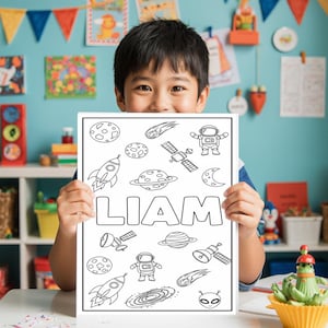 Custom Name Coloring Page for Kids | Personalized Name Coloring Book for Little Boys | Printable Name Coloring Sheets for Toddlers