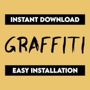Graffiti Font, Graffiti Letters, Graffiti Alphabet, Street Fonts, Wall Art, Cricut Fonts, Silhouette Fonts, Procreate Fonts, Cool Fonts