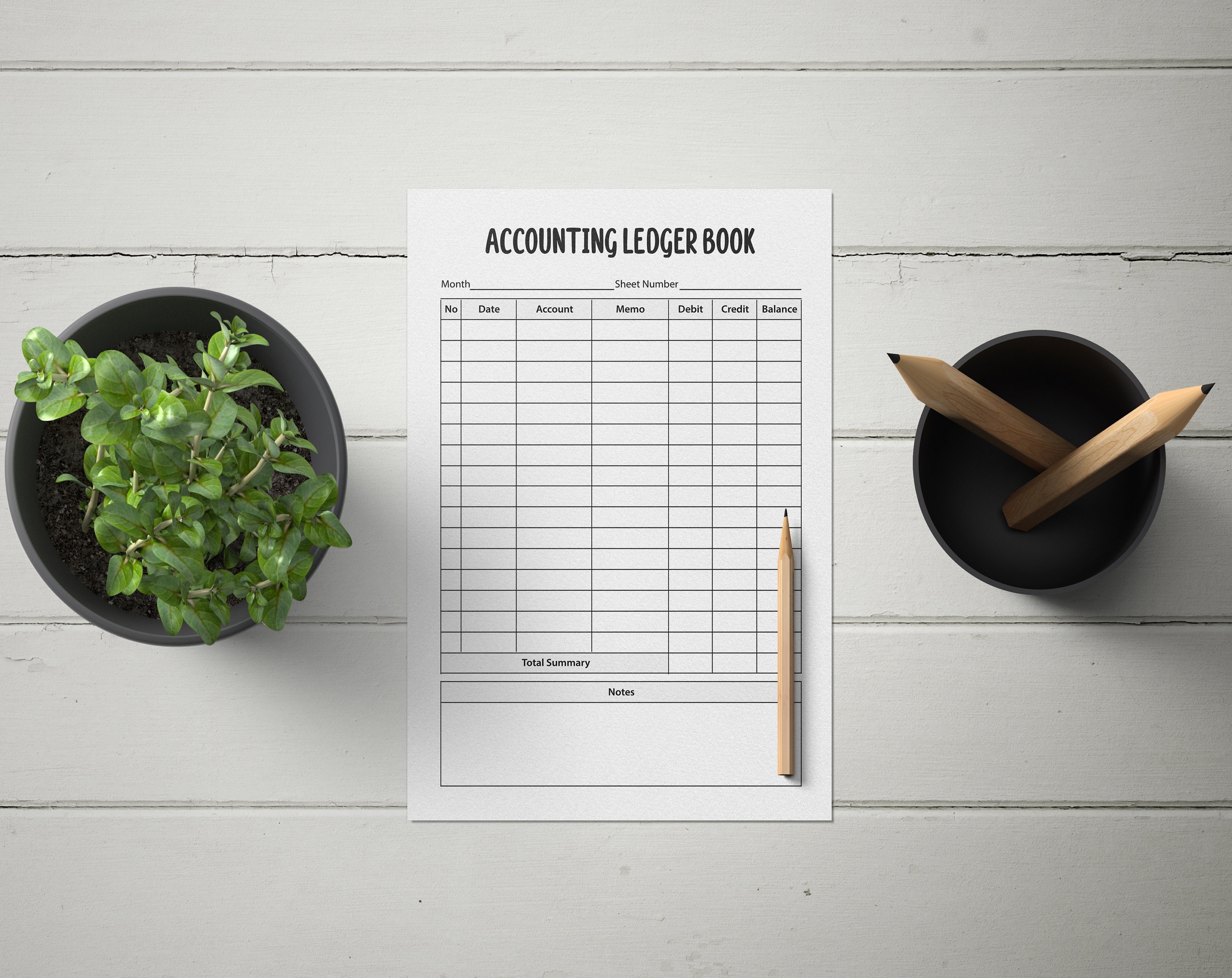 Bookkeep Ledger Printable