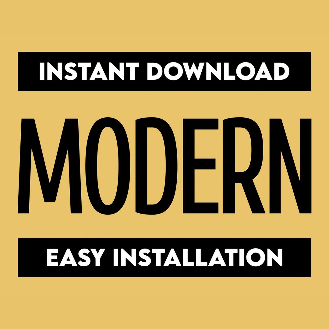 Modern Font, Modern Letters, Modern Typeface, Cricut Font, Procreate ...