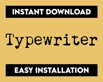 Typewriter Font, Typewriter Letters, Typewriter Alphabet, Vintage Font, Retro Font, Medieval Font, Cricut Font, Procreate, Cool Fonts