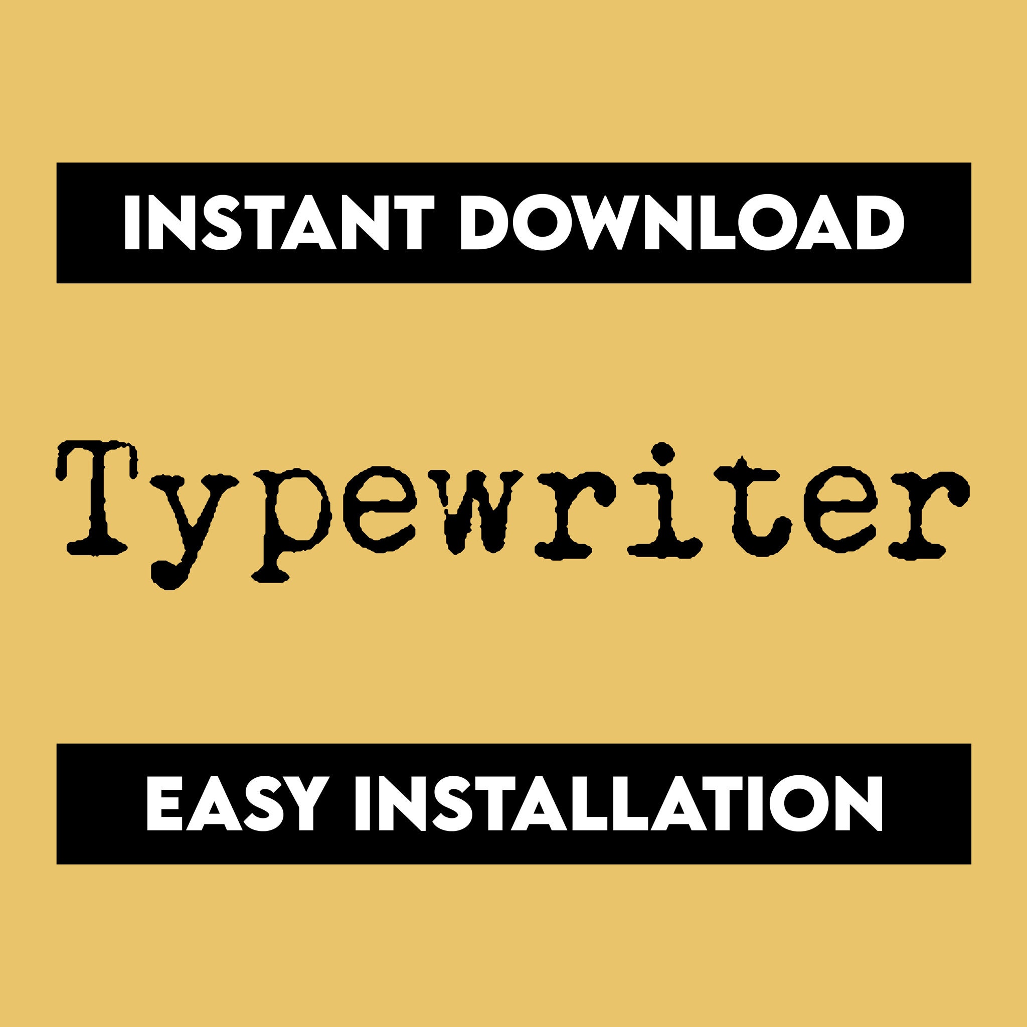 Typewriter Font, Typewriter Typeface, Vintage Font, Retro Font