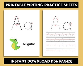 Printable Writing Practice Sheets, Handwriting Practice Worksheets, Letter Tracing Worksheet Printable, School Font, Preschool Learning