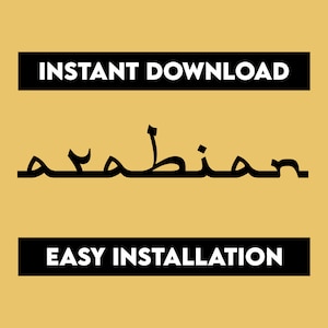 Arabic Font, Arabic Letters, Arabic Lettering, Cricut Font, Procreate Font, Fancy Font, Canva Font, Islamic Font, Cool Font, Instagram Font