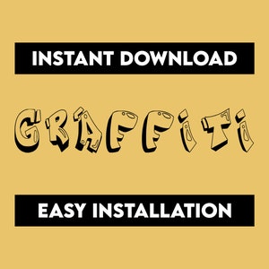 Graffiti Font, Graffiti Typeface, Street Font, Wall Art, Alphabet Letters, Cricut Font, Silhouette, Procreate, Cute Fonts, Cool Fonts
