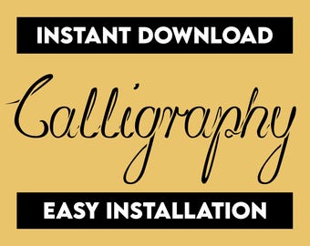 Calligraphy Font: Script Cursive Typeface (TTF Digital Download)