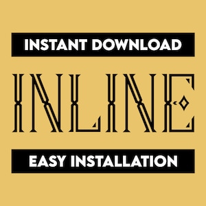 Inline Font: Sleek Alphabet for Cricut, Silhouette, Procreate (TTF Digital Download)