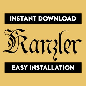 Old English Font, Old English Letters, Old English Alphabet, Gothic, Medieval Font, Vintage, Retro, Celtic, Knight, Cricut Font: Kanzler