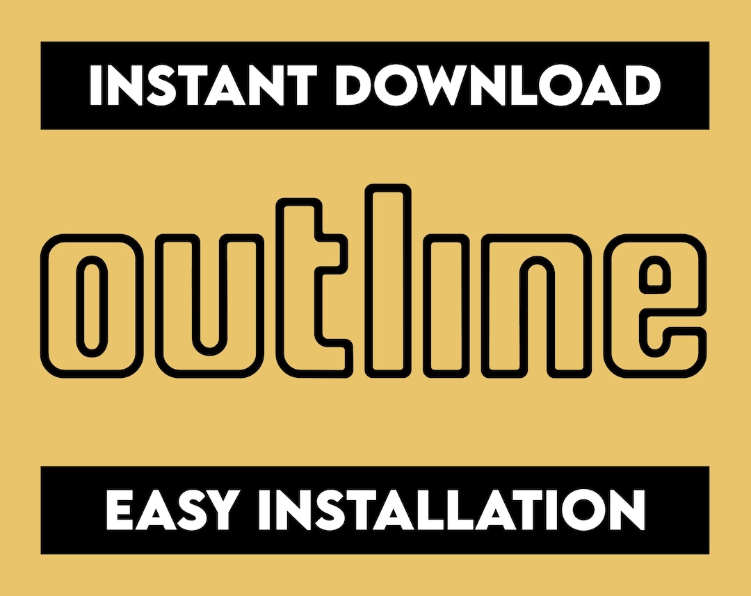 Outline Font, Outline Letters, Outline Alphabet, Cricut Fonts ...