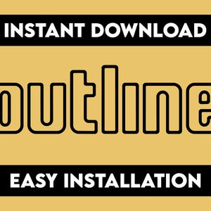 Outline Font, Outline Letters, Outline Alphabet, Cricut Fonts, Silhouette Fonts, Procreate Fonts, Canva Fonts, Cool Fonts: Compact Disco