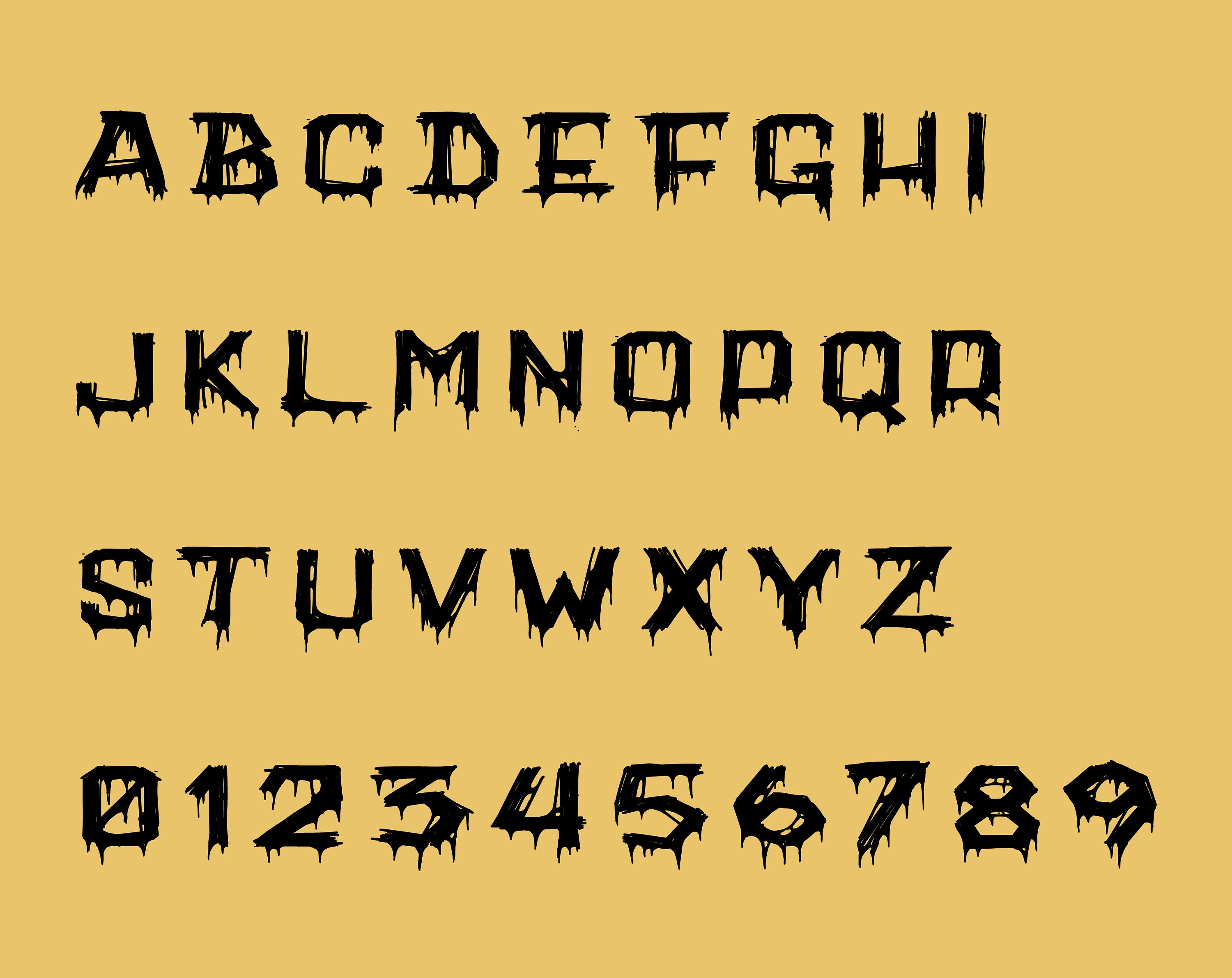 Scary Font Horror Font Spooky Font Creepy Halloween Font - Etsy