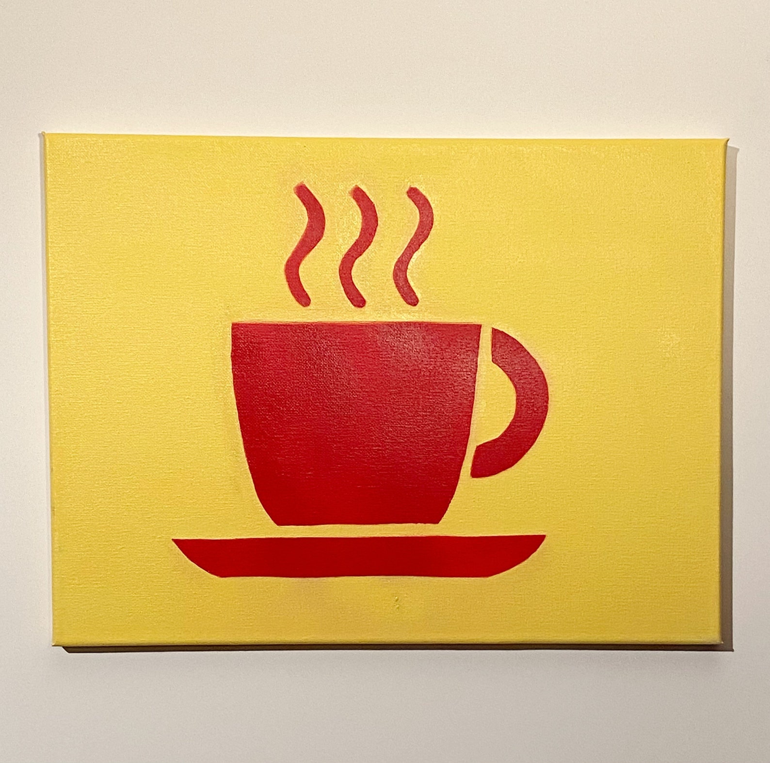 COFFE CUP kitchen pop art art painting stencil decor Etsy