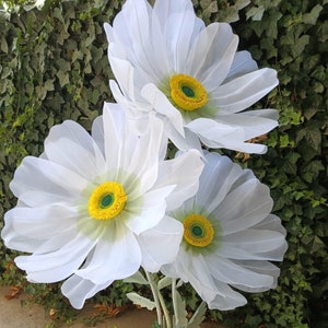 Fiore di organza Fiore gigante Fiore di margherita Fiore di seta Fiore grande Fiori fatti a mano