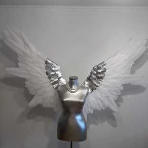 Ailes géantes Grandes ailes Ailes blanches Ailes d’ange Ailes de cosplay Ailes d’Halloween