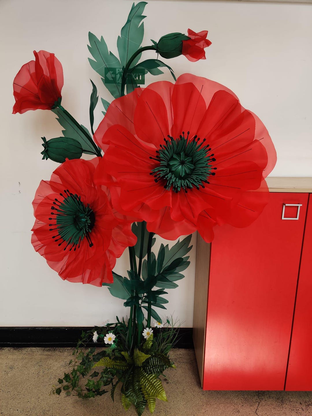 Giant Flowers Organza Flowers Bouquet Homedecor Large Flowers - Etsy