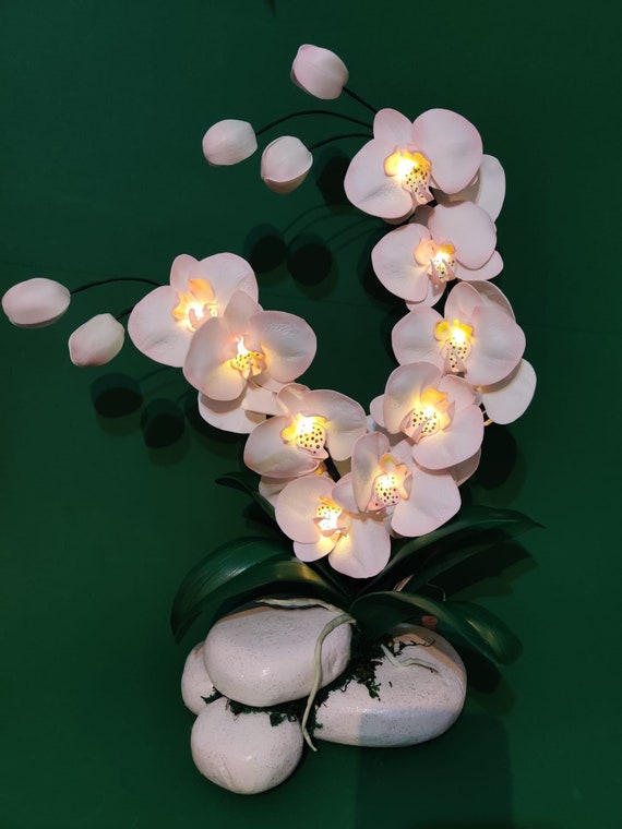 Table Lamp White Orchid Led Lamp Flower Lamp Night Lighting Giant
