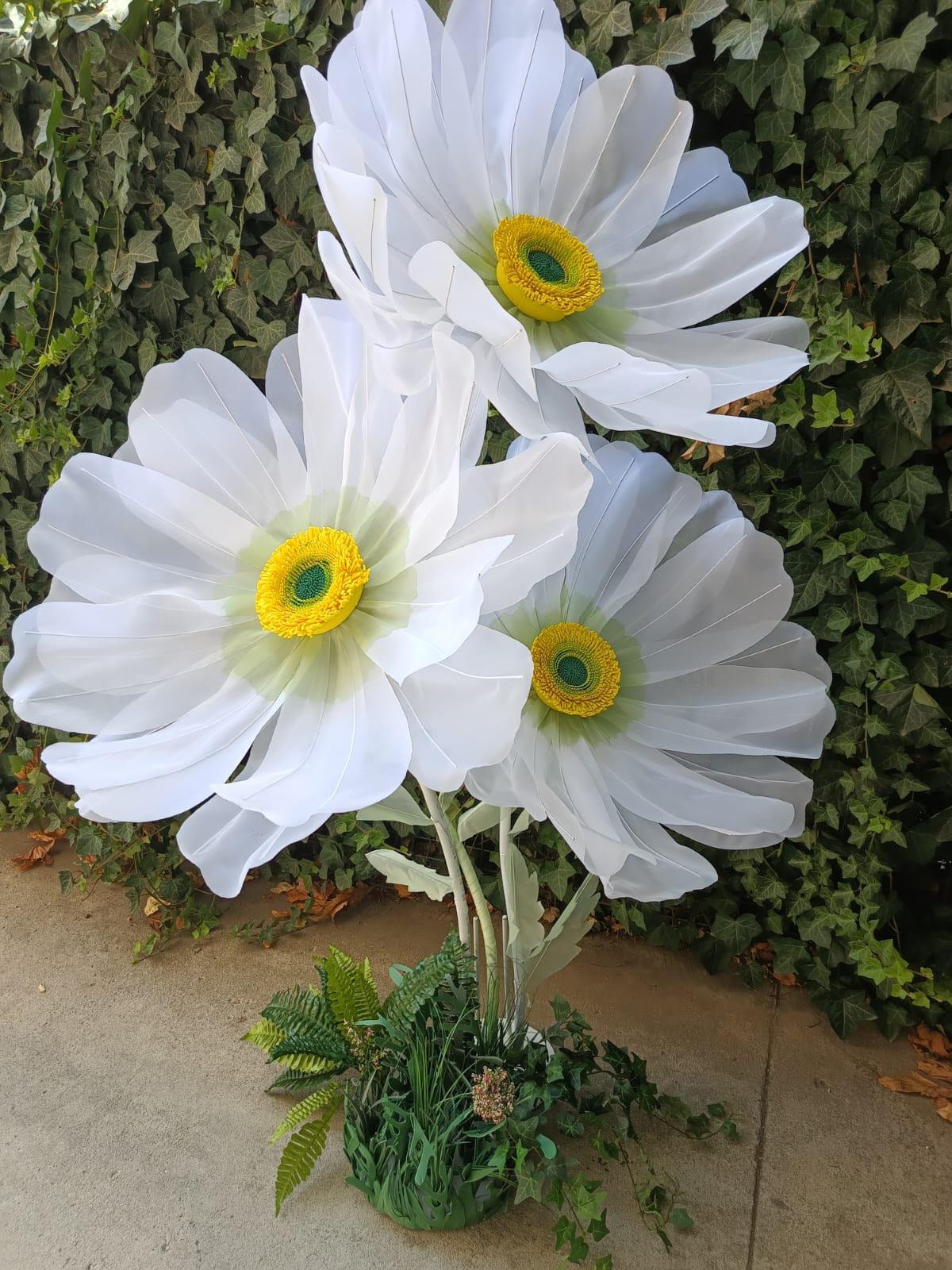 Organza Blume Riesenblume Daisy Blume Seidenblume Große Blume Handmade Blumen