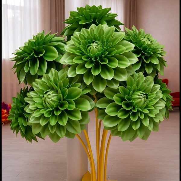 Giant flower lamp Floor lamp Night lamp Giant dahlia Large flowers Big flowers Flower lamp Bedside lamp Lamp handmade Home decor Big
