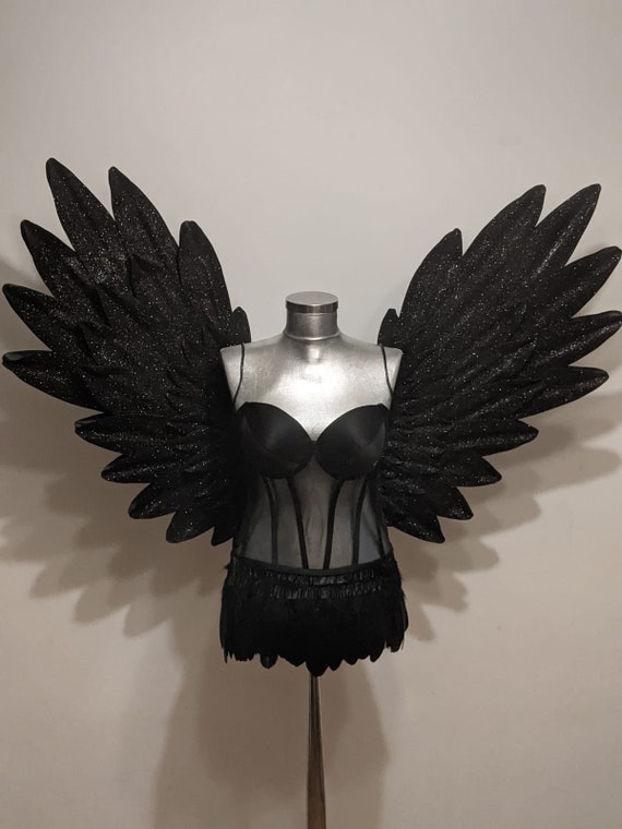 Riesenflügel Schwarze Flügel Diamantflügel Halloweenflügel