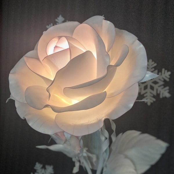 Lampe à fleurs Lampadaire Veilleuse Chambre à coucher Lampe Rose Cadeau de Noël Décoration d'intérieur Lampe à fleurs unique