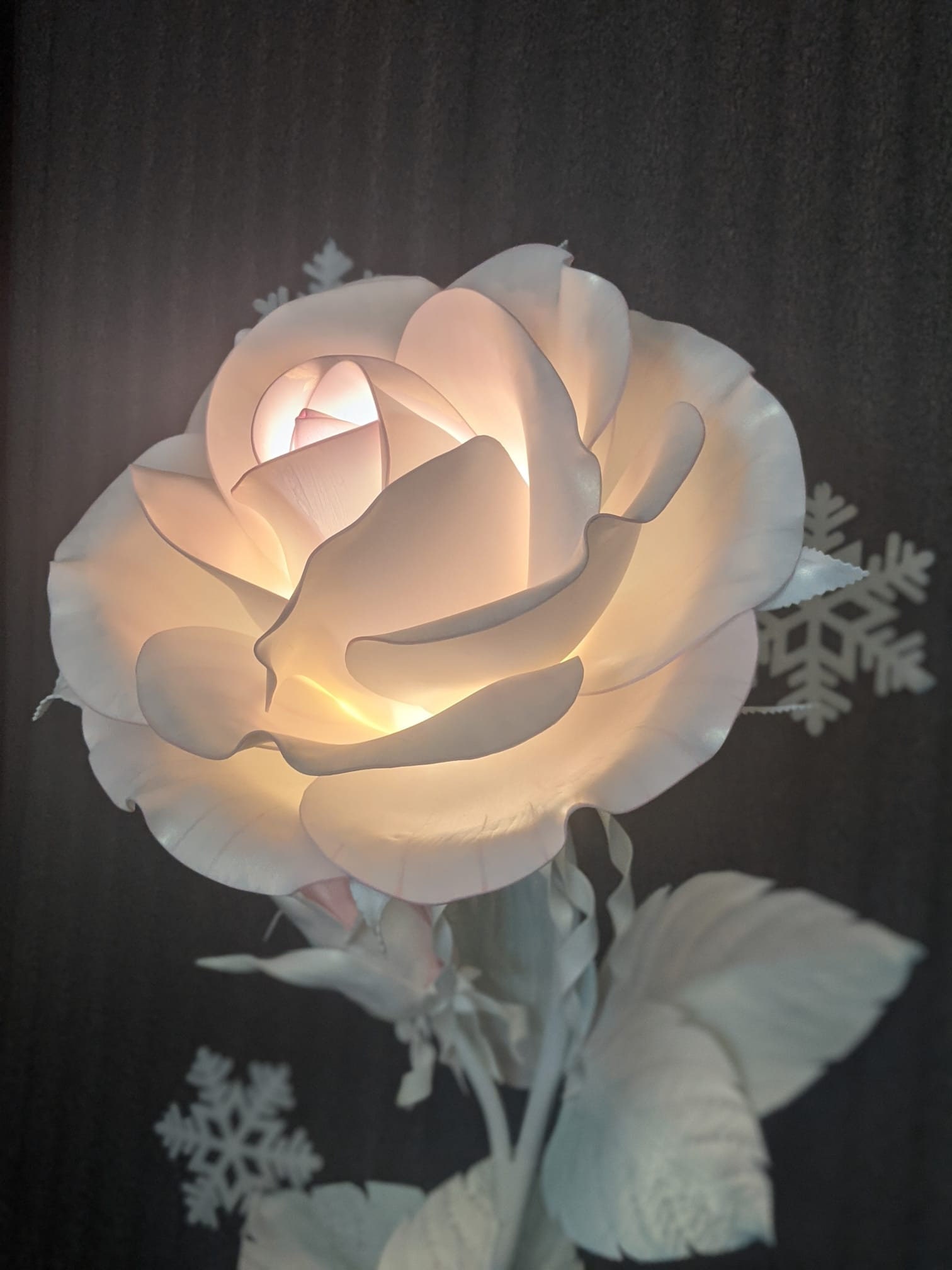 Modern Floral Kerawang Laser Cut Pattern Night Light Lamp Floor