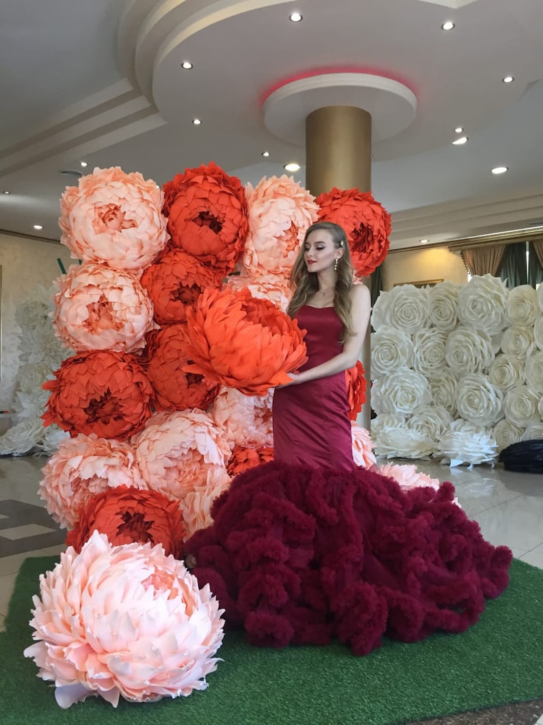 Giant Flowers Giant Peony DIY Flowers Decoration Flowers Home Etsy