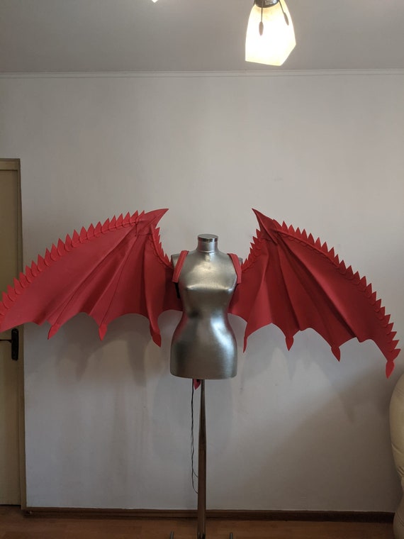 Ailes De Dragon Halloween – Accessoire Cosplay Adulte/enfant, 45x90 Cm, Avec Bretelles élastiques – Rouge, Jaune, Violet