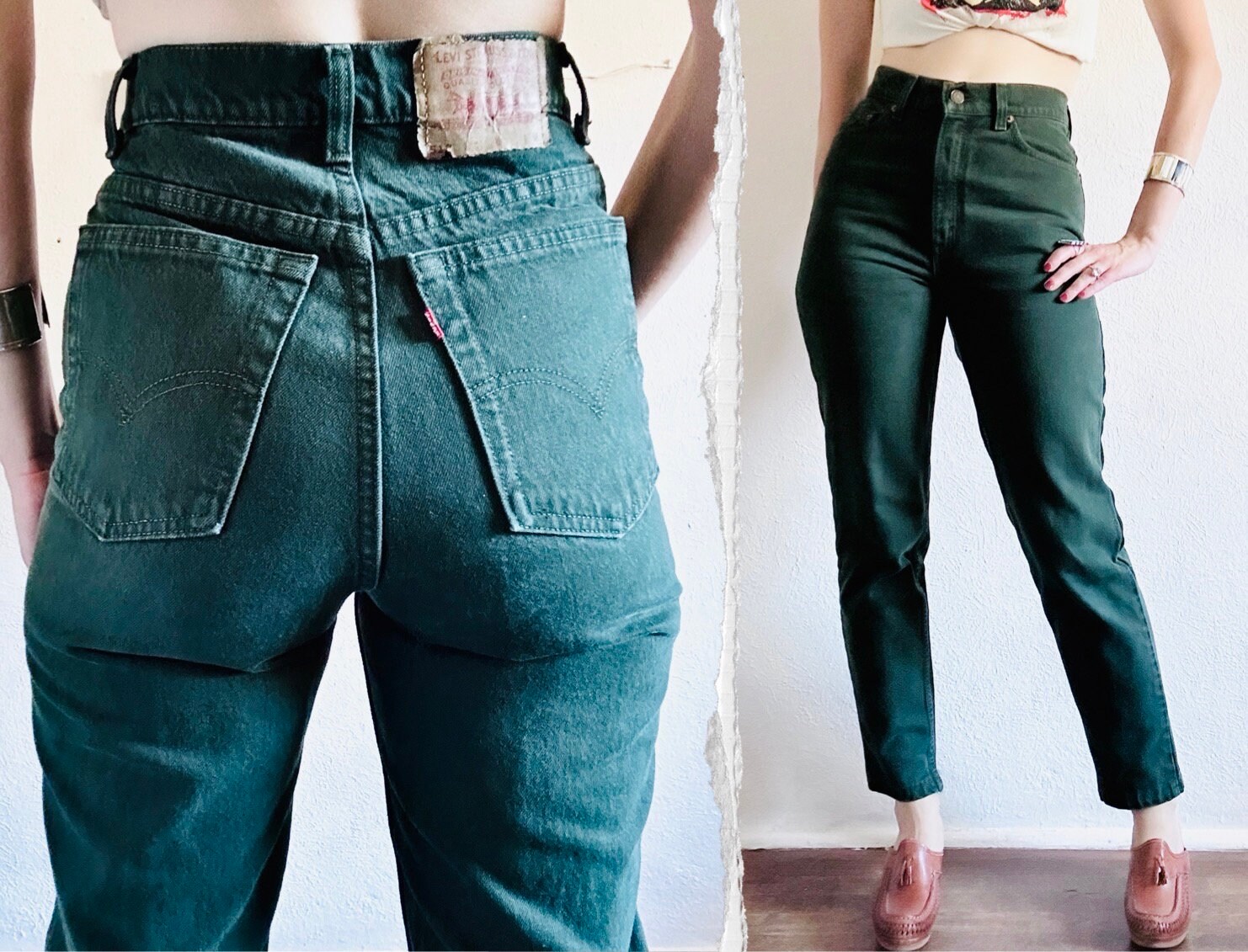 90s LEVIS 512 Jeans, 27 Waist, Green Vintage High Waisted Slim Tapered Mom  Pants Size Small - Etsy