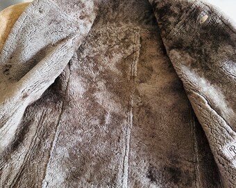 SHELLAC fur military coat archive y2k