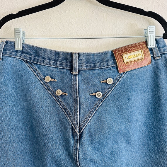 80s LAWMAN Western Jeans, Waist 32, 90s Vintage S… - image 5