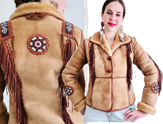 Vintage ARTURO Sheepskin Jacket, Small, 60s 70s F… - image 1