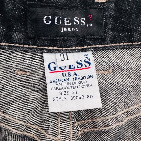 Vintage GUESS Black Jeans, 30 Waist, Y2K 90s Black Mi… - Gem